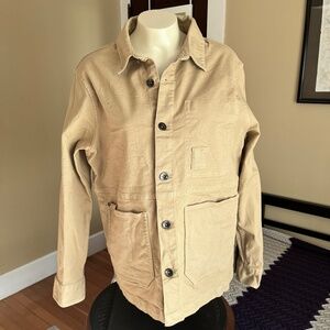 Topo Designs Dirt Utility Canvas Chore Jacket Sahara Tan